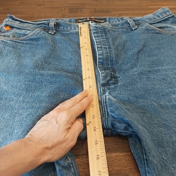 Wrangler FR Jeans Mens 42x34 Blue Flame Resistant 13MWZ Original Fit ARC Denim, - Picture 12 of 13